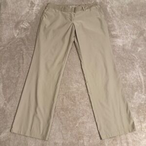 Nike Golf Dri-FIT Khaki Tan Straight Leg Performance Pants Womens 12